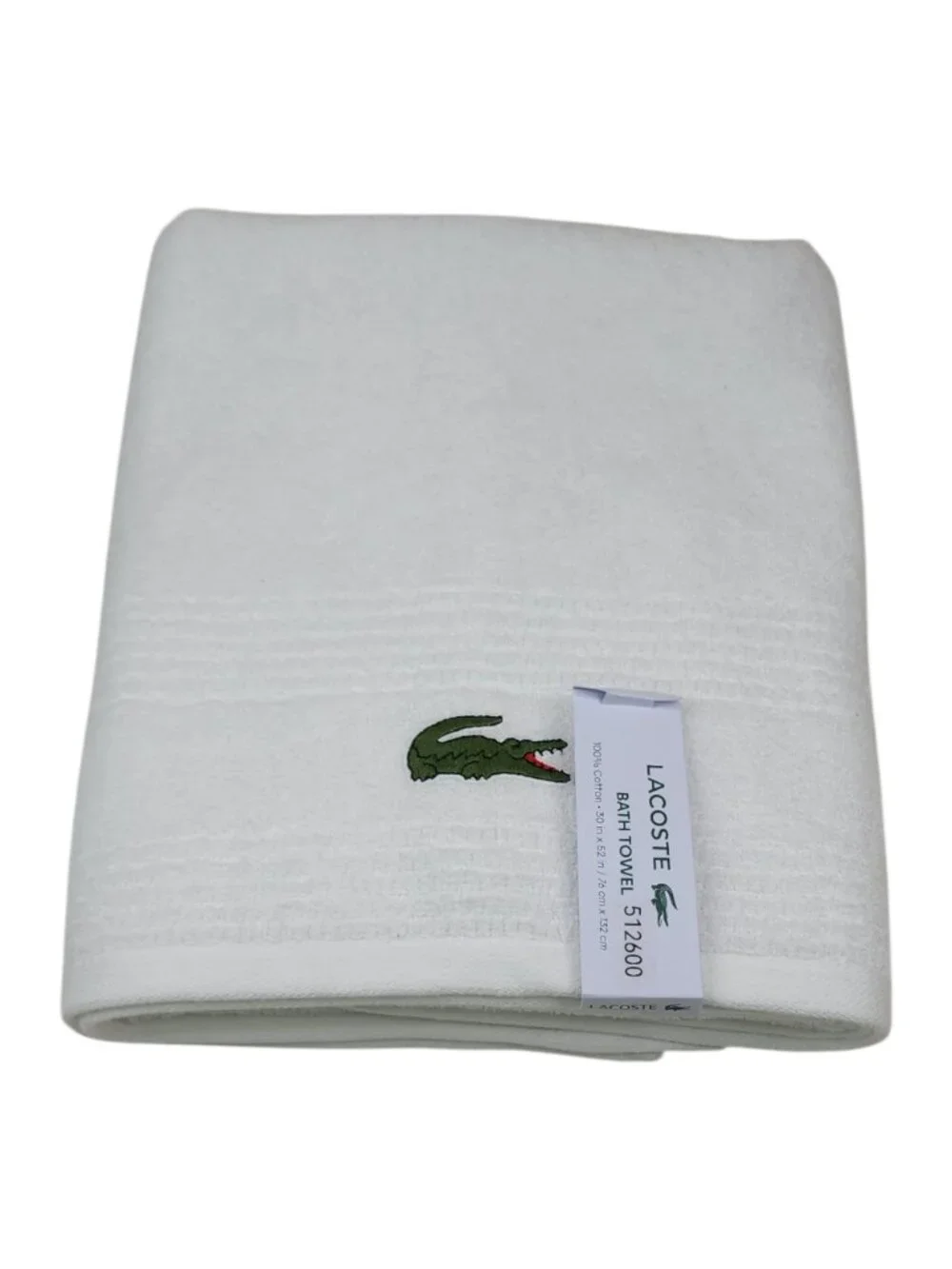 Lacoste White Bath Towel 30